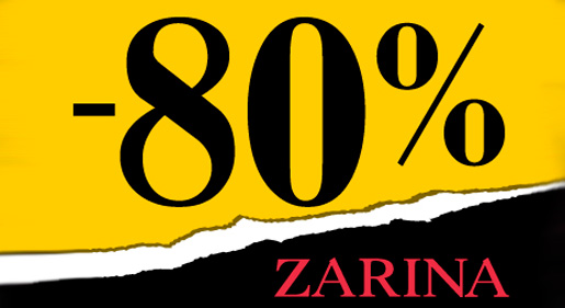 В ZARINA скидки до 80%.