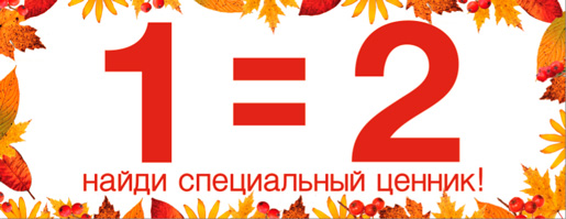 Акция 1 = 2