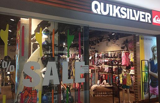 Распродажа в магазине QuikSilver